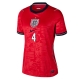 Billige Fotballdrakt England Declan Rice #4 Replika Bortedrakt Dame VM 2026 Kortermet Billige Fotballdrakt England Declan Rice #4 Replika Bortedrakt Dame VM 2026 Kortermet